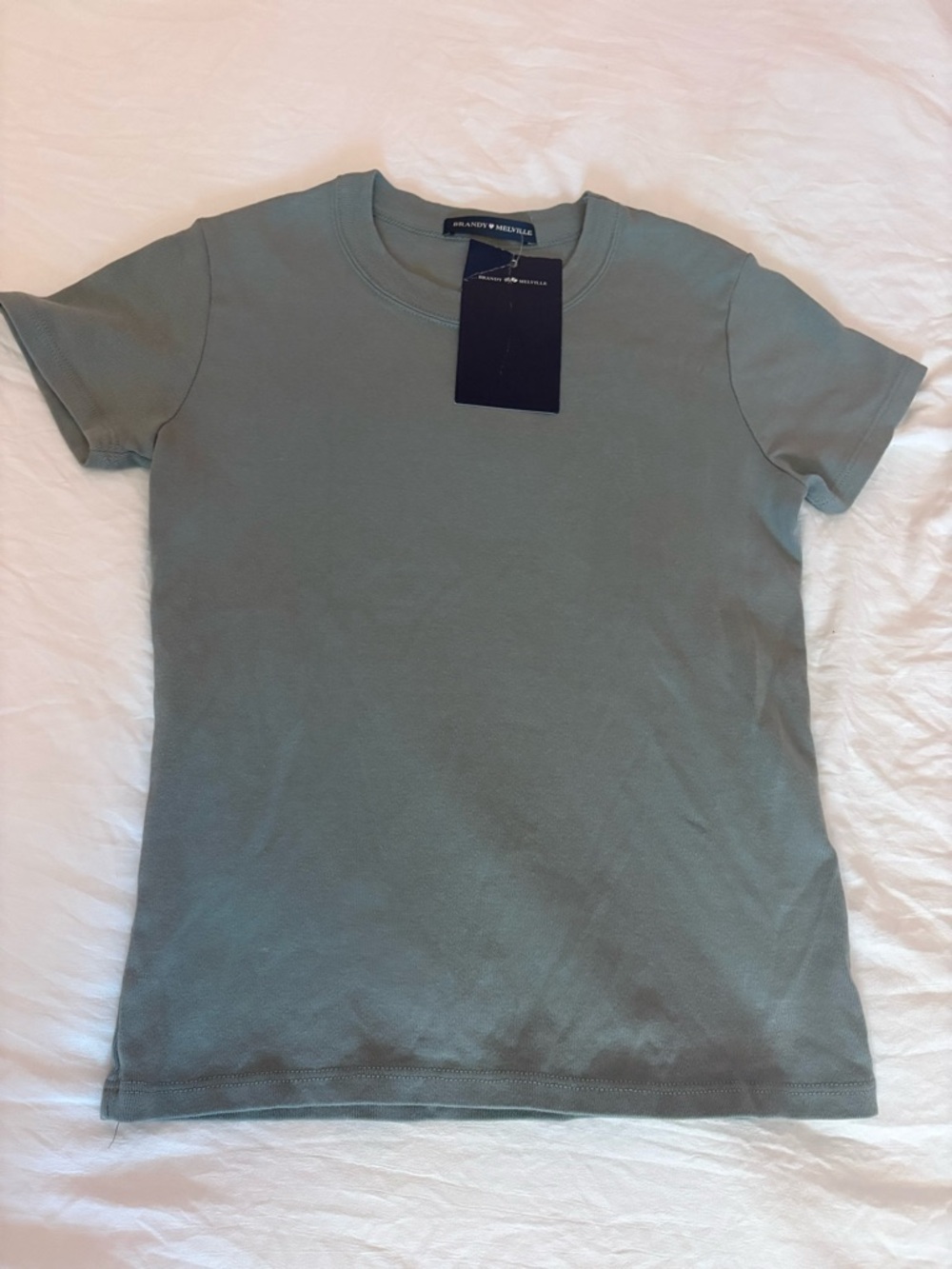 Brandy Melville Crewneck T-Shirt in Sage